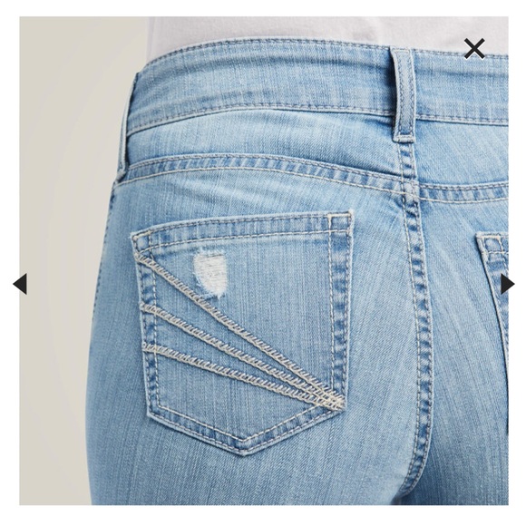 Ariat denim light wash high rise slim trouser - Picture 3 of 8